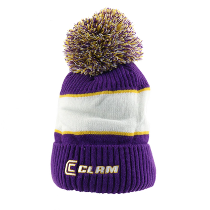 CLAM POM HAT
Purple Gold 