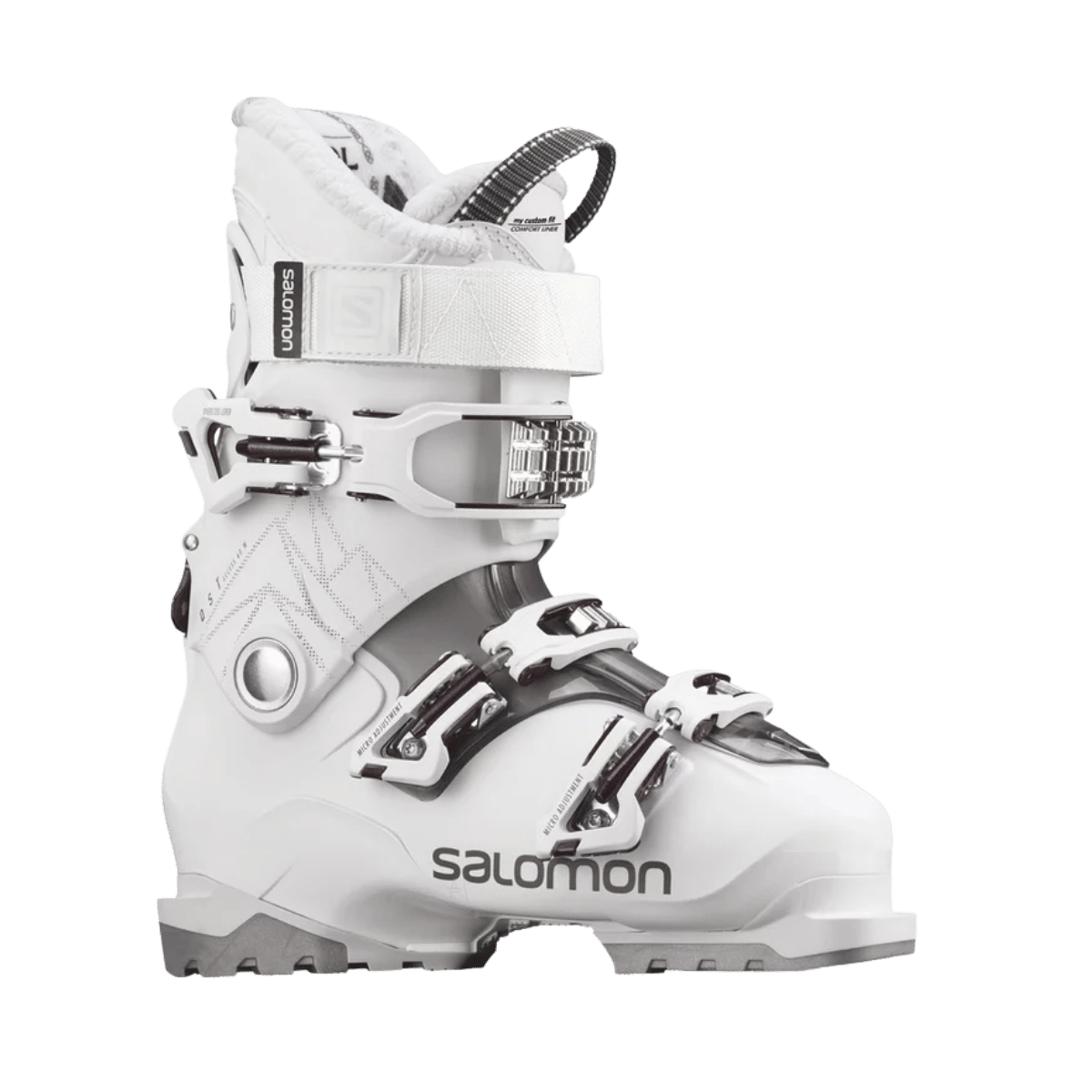 SALOMON WOMEN'S QST ACCESS 60W BOOTS 22/23 - WHITE ANTHRACITE  - SIDE VIEW