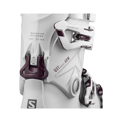 SALOMON WOMEN'S QST ACCESS 60W BOOTS 22/23 - WHITE ANTHRACITE - CLOSE-UP VIEW