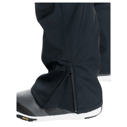 QUICKSILVER MEN'S UTILITY BIB SHELL SNOWBOARD PANTS - TRUE BLACK - BOTTOM 