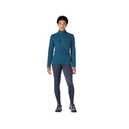 PATAGONIA WOMEN'S R1 AIR FLEECE ZIP NECK lagom blue front view