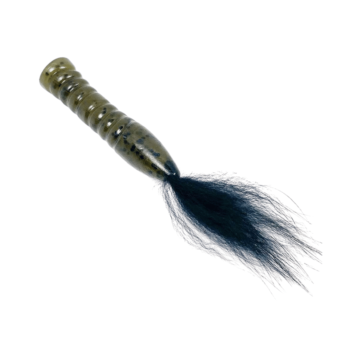 RABID BAITS FOX TAIL NED RIG BAIT 3" GRN PUMPKIN BLK