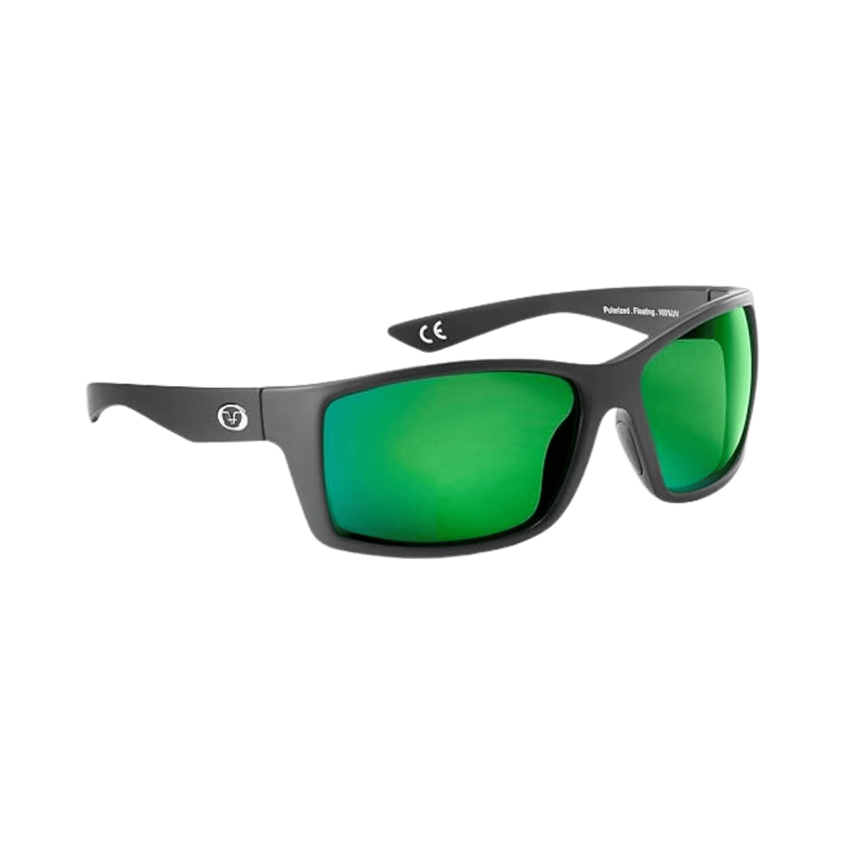FLYING FISHERMAN RAFTER FLOATING SUNGLASSES - MATTE BLACK/GREEN MIROR