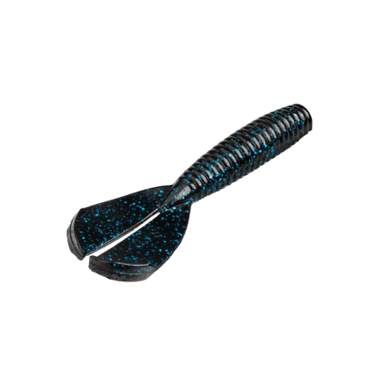STRIKE KING RAGE MAGNUM MENACE GRUB 7PK - 4IN BLK BLUE FLAKE