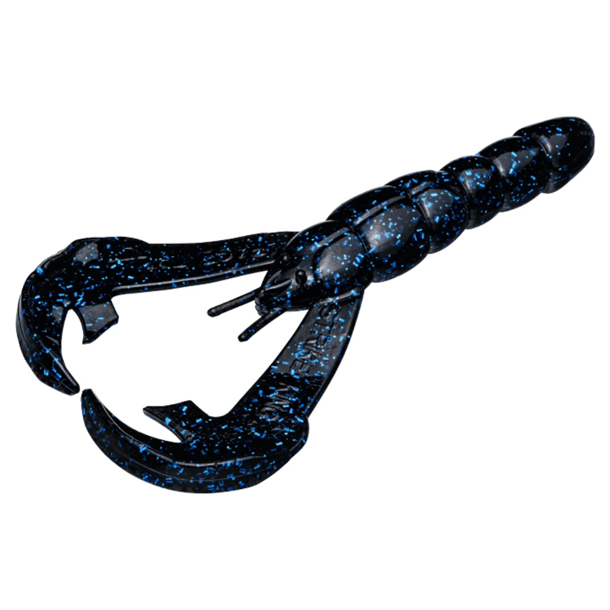 STRIKE KING RAGE TAIL CRAW BLACK BLUE FLAKE 4 INCH