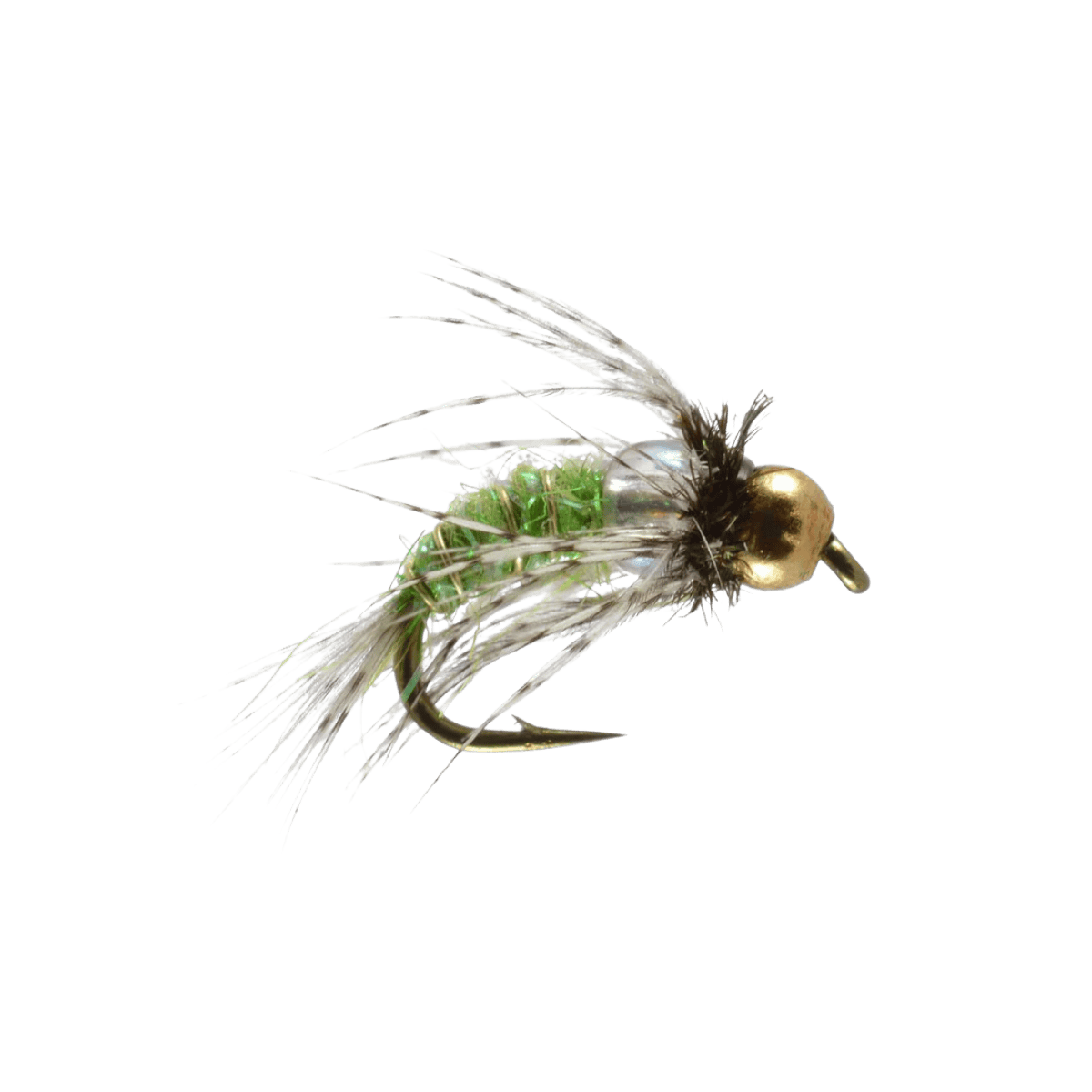 RAINY`S BEADHEAD BIRD'S NEST - CADDIS GREEN SIZE 16"