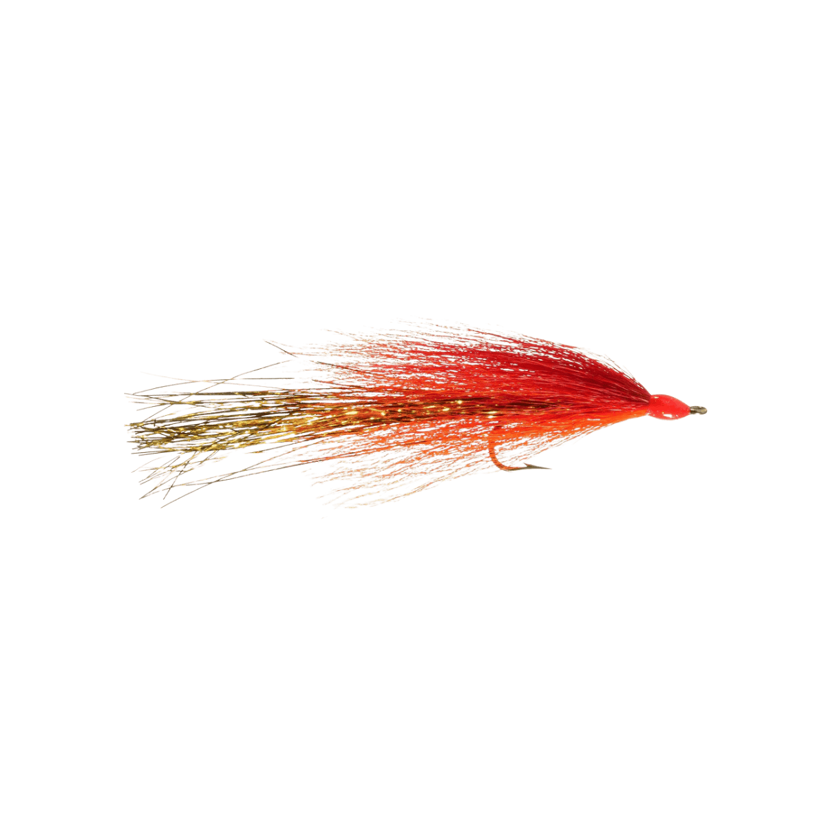 RAINY`S LEFTY'S SHARK/CUDA FLY -RED/ORANGE SIZE 3/0"