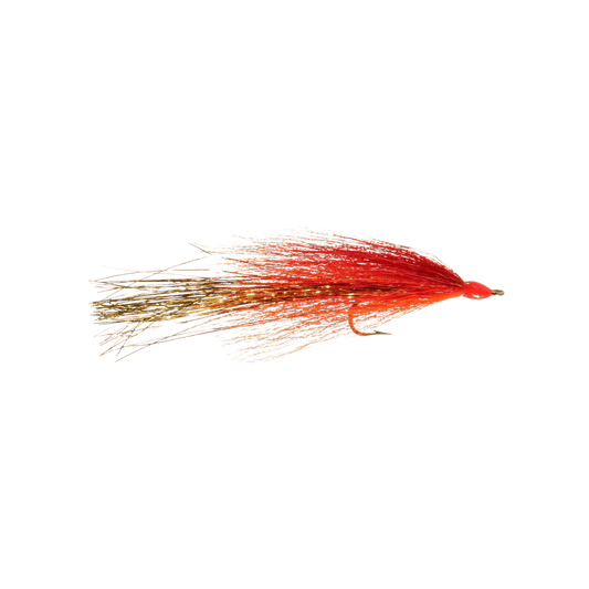 RAINY`S LEFTY'S SHARK/CUDA FLY -RED/ORANGE SIZE 3/0"