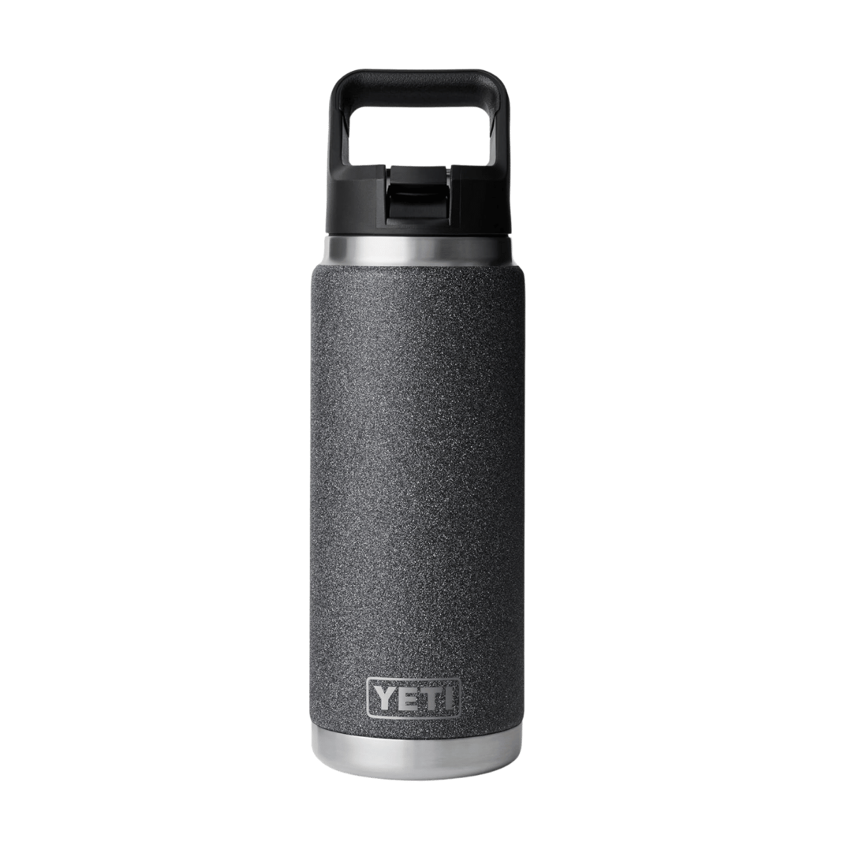 YETI 26 OZ RAMBLER BOTTLE WITH STRAW CAP - BLACK STONE