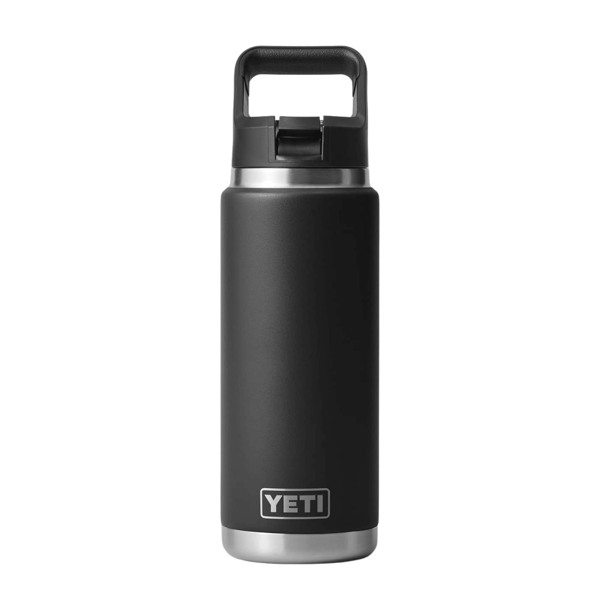 YETI 26 OZ RAMBLER BOTTLE WITH STRAW CAP - BLACK