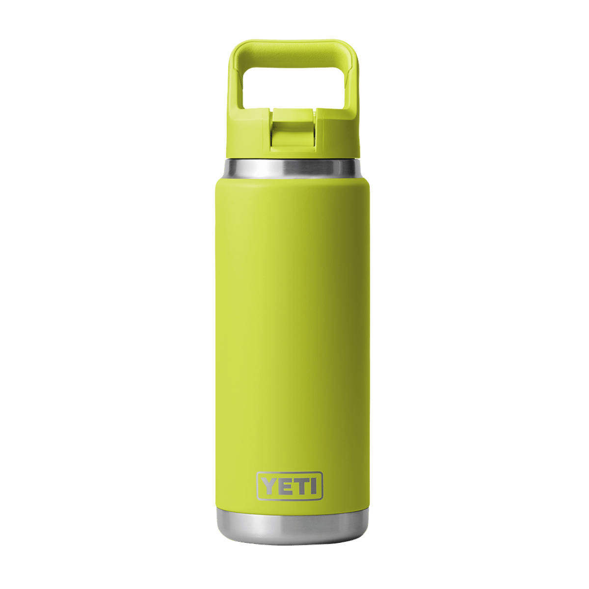YETI 26 OZ RAMBLER BOTTLE WITH STRAW CAP - CHARTREUSE