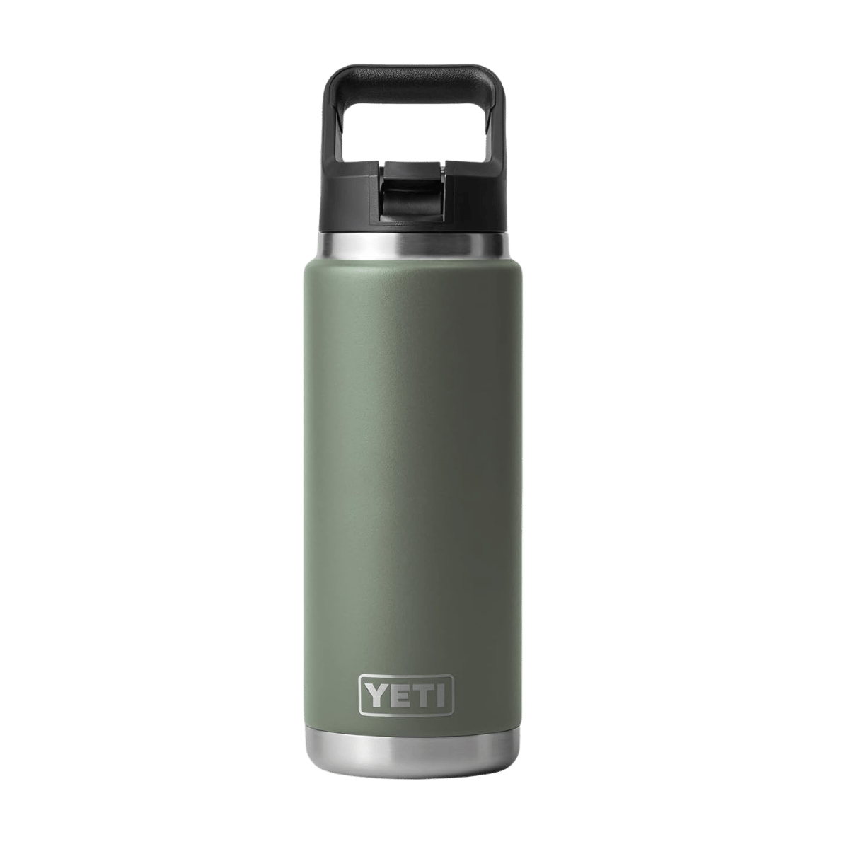 YETI 26 OZ RAMBLER BOTTLE WITH STRAW CAP - CAMP GREEN