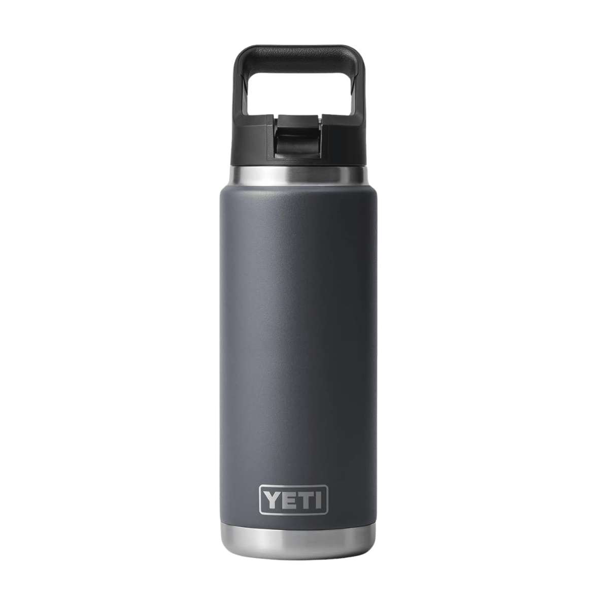 YETI 26 OZ RAMBLER BOTTLE WITH STRAW CAP - CHARCOAL