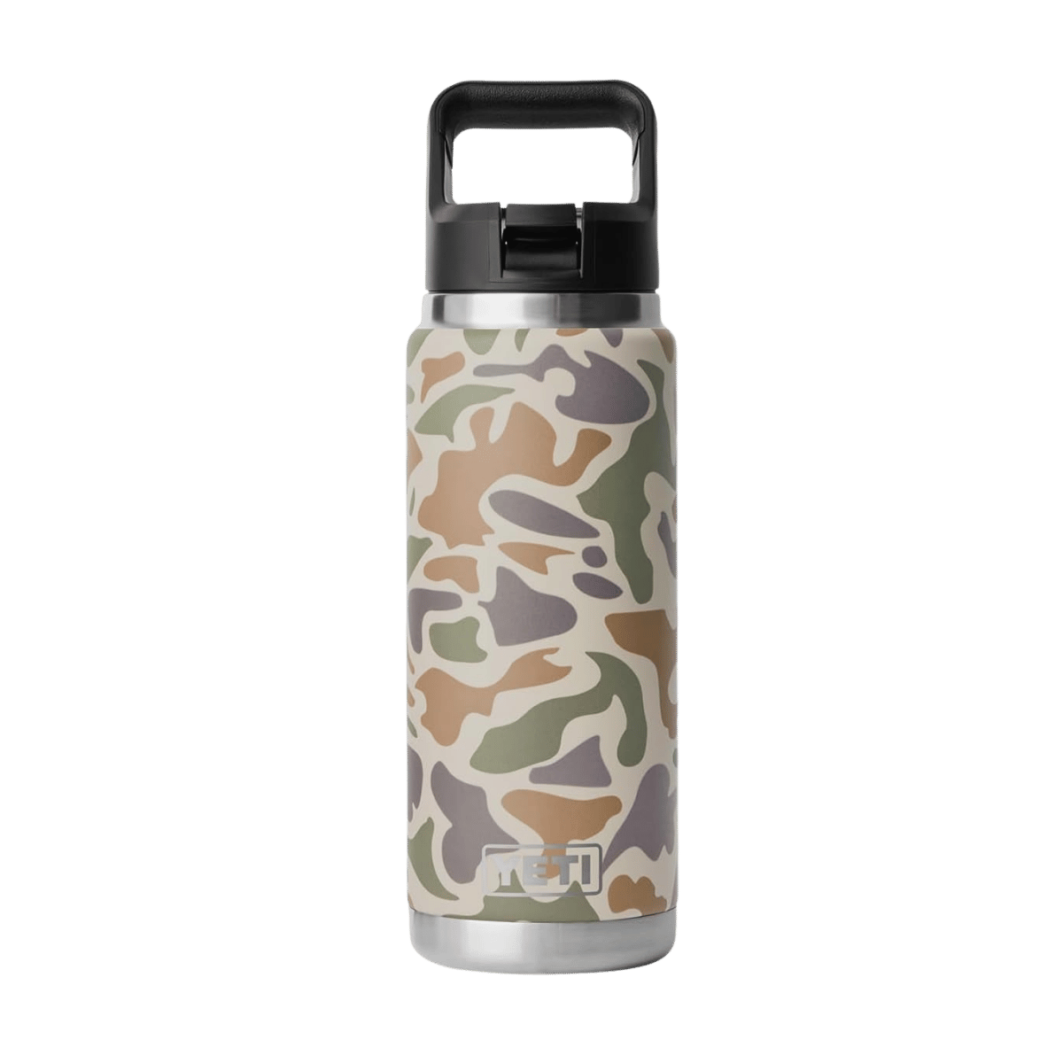 YETI 26 OZ RAMBLER BOTTLE WITH STRAW CAP - TAN CAMO