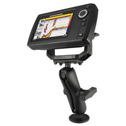 RAM DRILL DOWN DOUBLE BALL MOUNT FOR HUMMINBIRD HELIX 5 - MEDIUM_WITHFISHFINDER