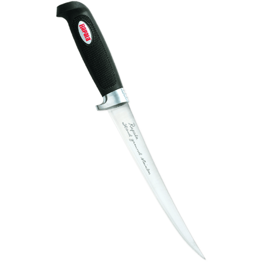 RAPALA FILLET KNIFE LEATHER SHEATH W/ SHARPENER 4IN