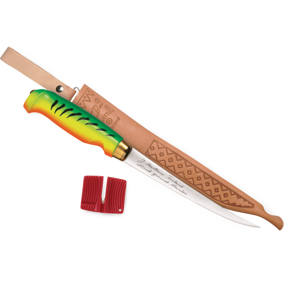RAPALA FISH'N FILLET KNIFE+SHARPENER 6IN FIRETIGER