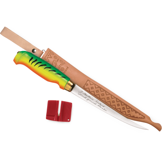 RAPALA FISH'N FILLET KNIFE+SHARPENER 6IN FIRETIGER
