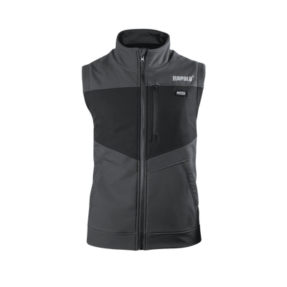 RAPALA R12 HEATED VEST - GRAY/BLACK - FRONT VIEW