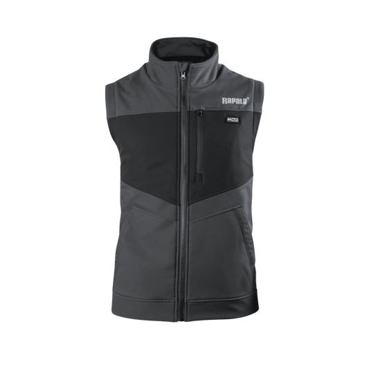 RAPALA R12 HEATED VEST - GRAY/BLACK - FRONT VIEW