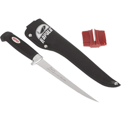 RAPALA SOFT GRIP FILLET KNIFE 7-1/2IN WITH SHARPENER AND SHEATH
