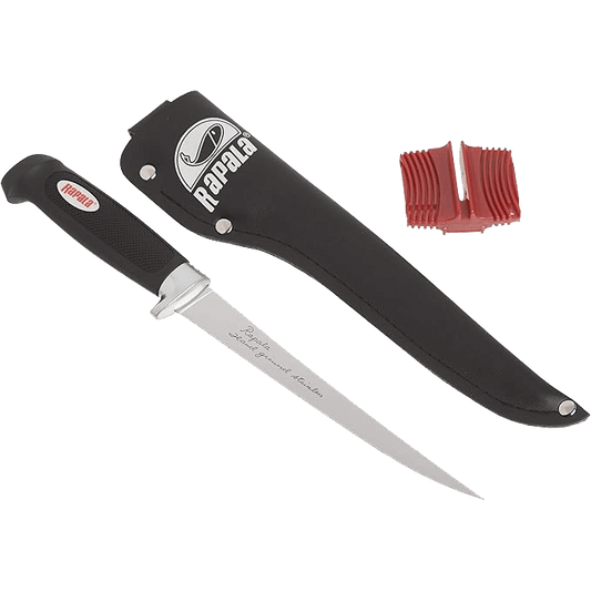 RAPALA SOFT GRIP FILLET KNIFE 7-1/2IN WITH SHARPENER AND SHEATH