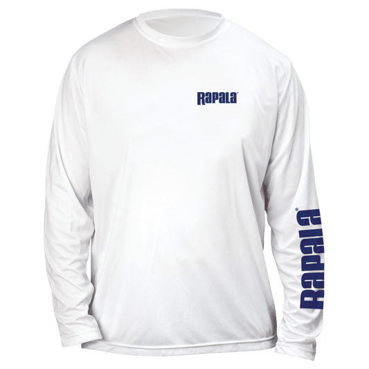 RAPALA CORE LONG SLEEVE SHIRT XXL - WHITE/BLUE