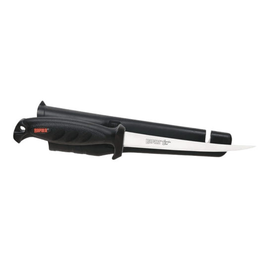 RAPALA DELUXE FALCON FILLET KNIFE WITH SHEATH AND SHARPENER FRONT