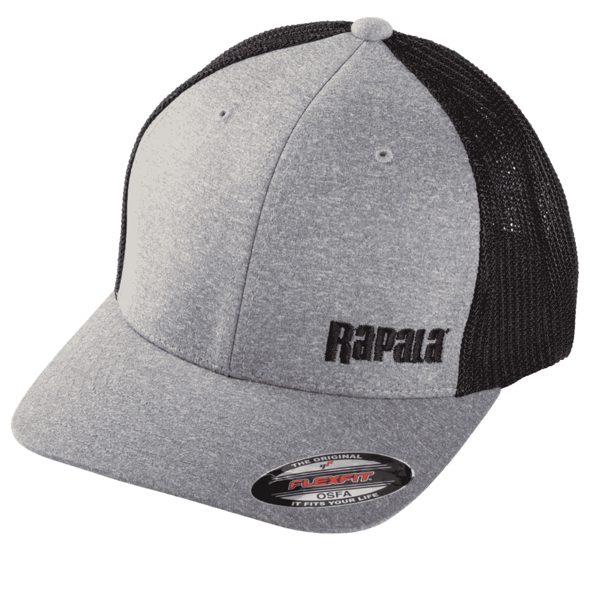 RAPALA FLEX FIT LOGO CAP - HEATHER GREY/BLACK - ONE SIZE