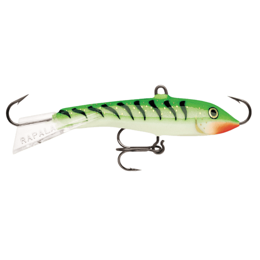 RAPALA JIGGING RAP 05 - GLOW GREEN TIGER FRONT