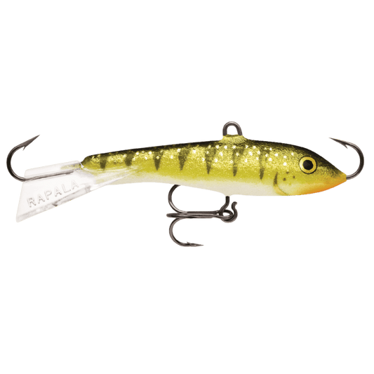 RAPALA JIGGING RAP 09 - GLOW YELLOW PERCH FRONT