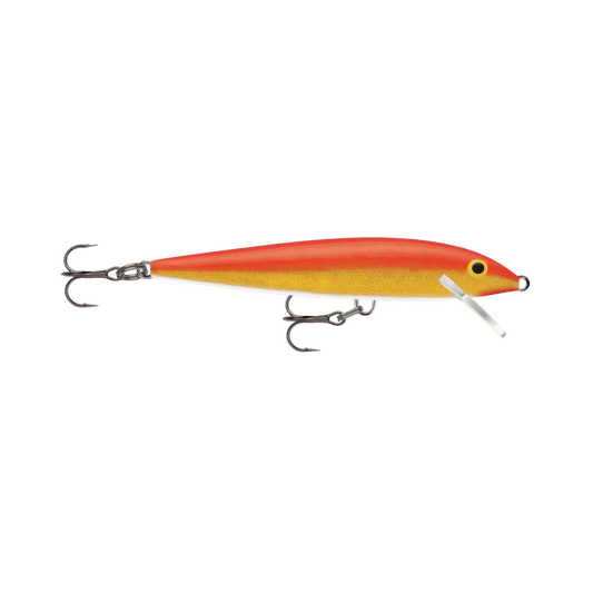 RAPALA ORIGINAL 3-1/2INCH GOLD FLUORESCENT RED FLOATER 09
