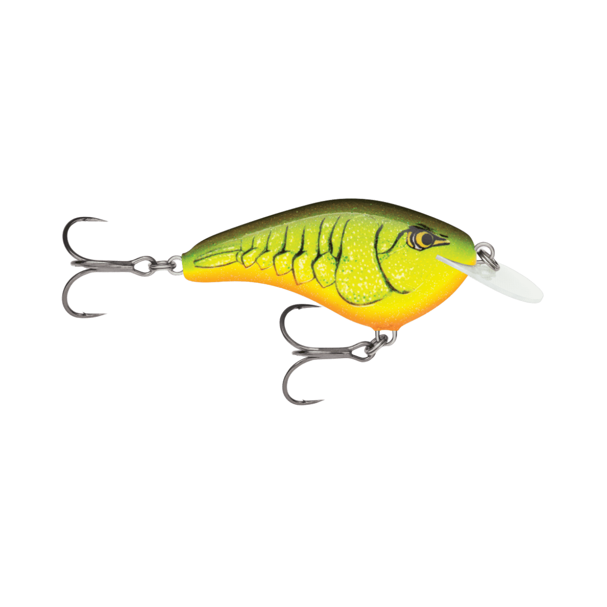 RAPALA OTT'S GARAGE 2-3/4" CHARTREUSE ROOTBEER CRAWDAD SLIM 6
