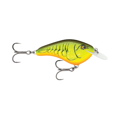 RAPALA OTT'S GARAGE 2-3/4" CHARTREUSE ROOTBEER CRAWDAD SLIM 6