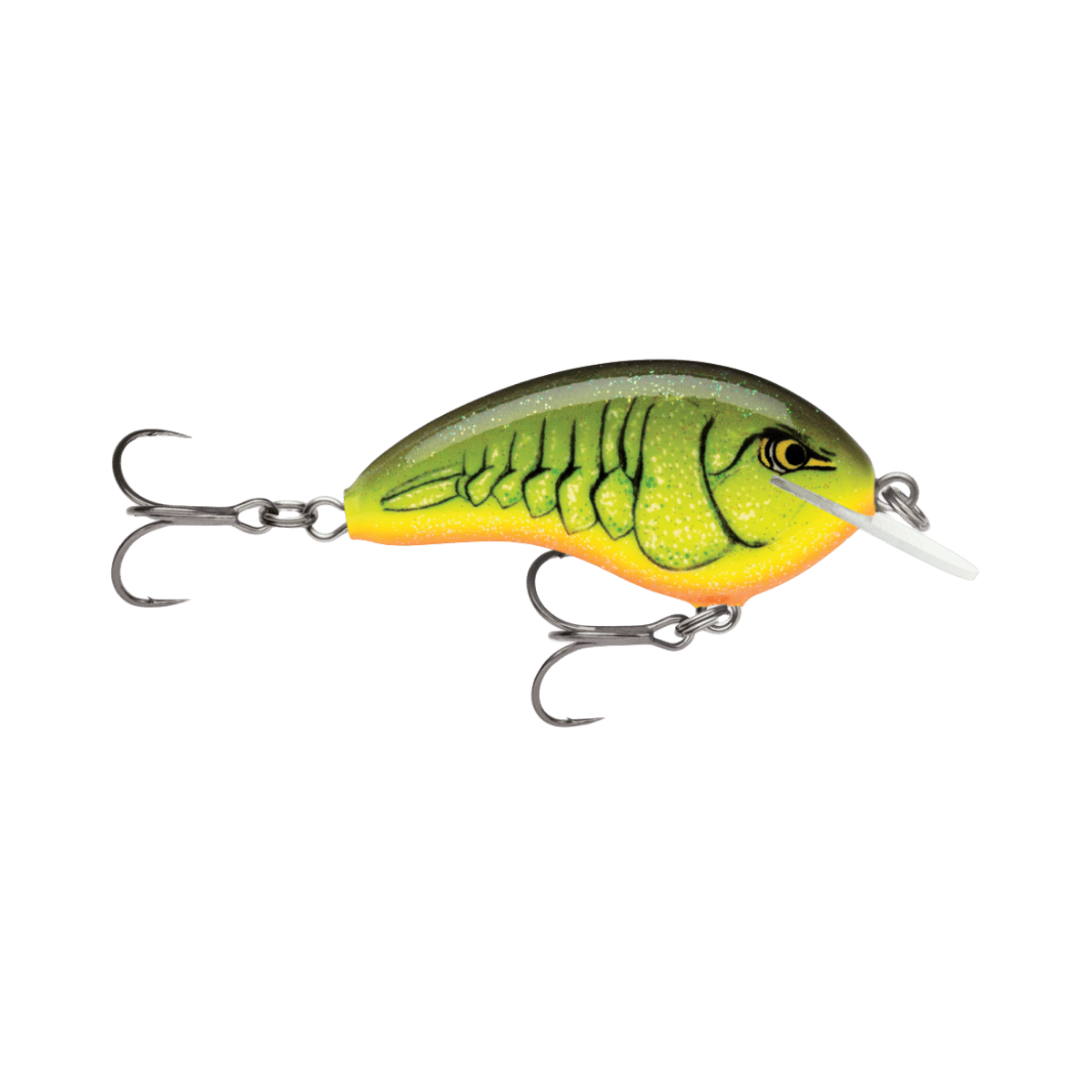 RAPALA OTT'S GARAGE 2-1/4" CHARTREUSE ROOTBEER CRAWDAD TINY 4