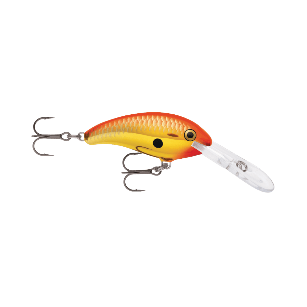 RAPALA SHAD 2-3/4 INCH CHROME GOLD FLUORESCENT RED DANCER 07