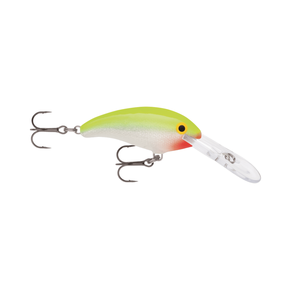 RAPALA SHAD 2-3/4 INCH SILVER FLUORESCENT CHARTREUSE DANCER 07