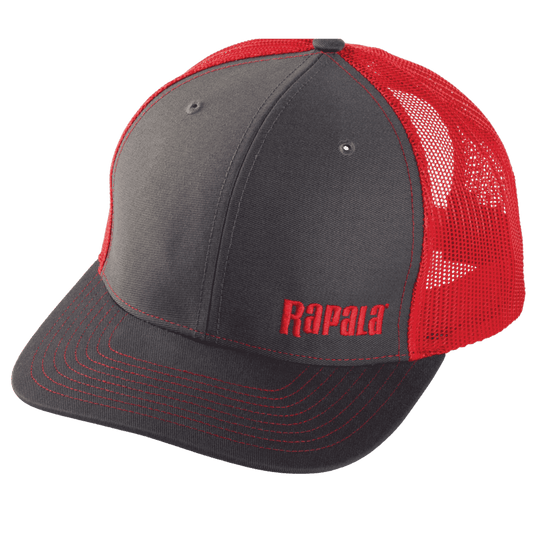 RAPALA TRUCKER CAP MESH LEFT LOGO - CHARCOAL/RED