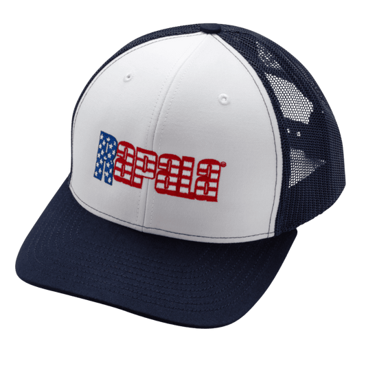 RAPALA TRUCKER CAP RED, WHT, & BLUE - NAVY