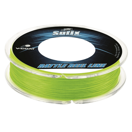 SUFIX RATTLE REEL V-COAT FISHING LINE 30LBS 150YD NEON LIME 