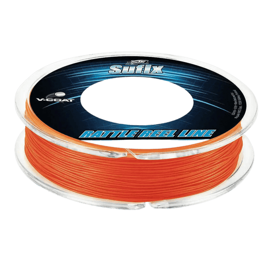 SUFIX RATTLE REEL V-COAT FISHING LINE 30LBS 50YD NEON FIRE