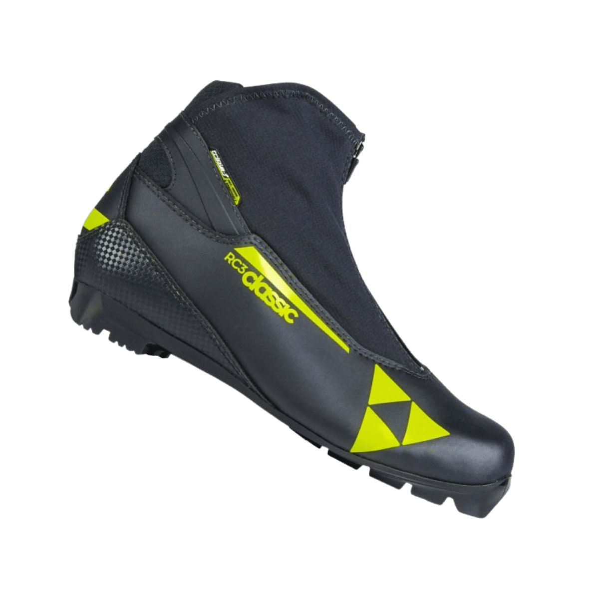 FISCHER SKI RC3 CLASSIC BOOT 21/22 - BLACK/YELLOW - SIDE VIEW