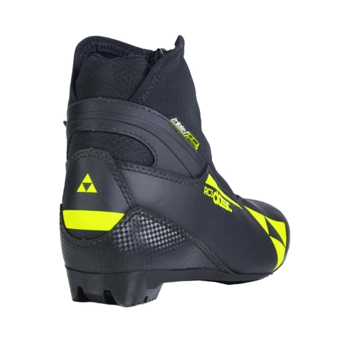 FISCHER SKI RC3 CLASSIC BOOT 21/22 - BLACK/YELLOW - BACK VIEW
