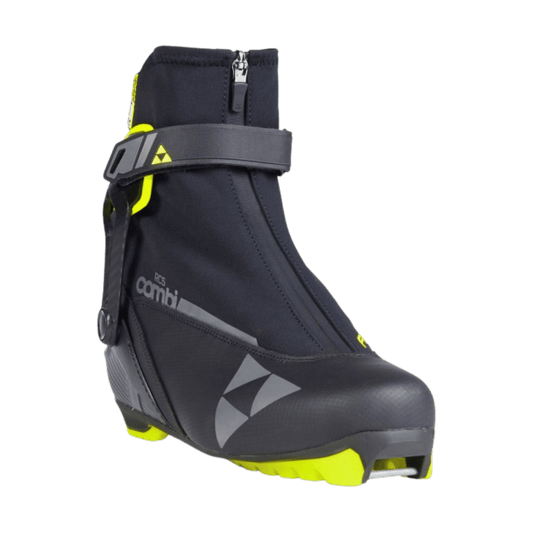 FISCHER SKI RC5 COMBI BOOTS 22/23 - BLACK/YELLOW - FRONT VIEW