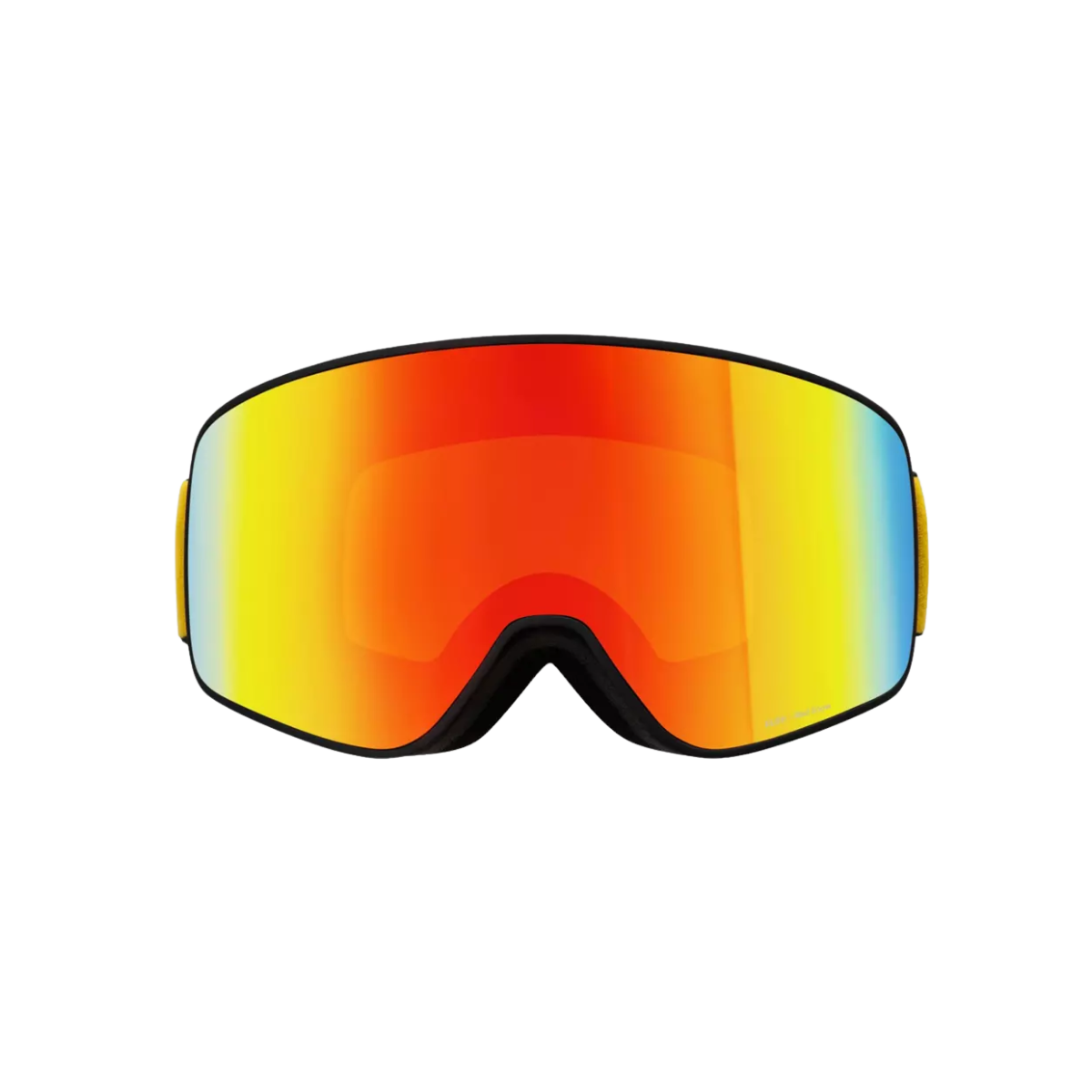 RED BULL SPECT RUSH GOGGLES – SNOWBOARD/SKI PERFORMANCE EYEWEAR - BLACK  FRAME - ORANGE WITH RED MIRROR - FRONT VIEW
