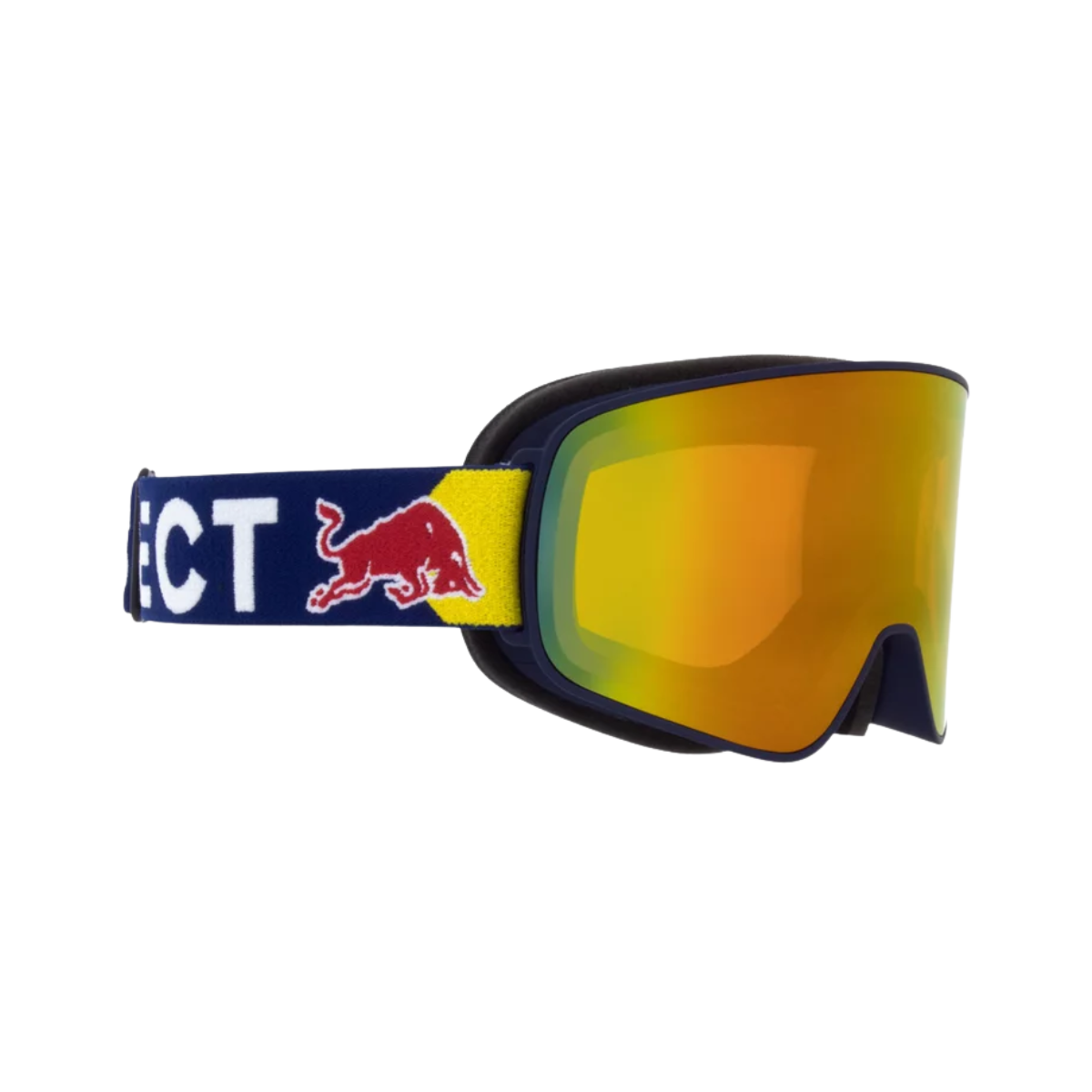 RED BULL SPECT RUSH GOGGLES – SNOWBOARD/SKI PERFORMANCE EYEWEAR - BLUE FRAME - ORANGE WITH RED MIRROR