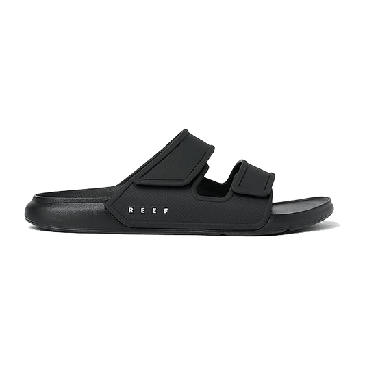 REEF OASIS ADAPT MEN'S SLIDE SANDALS - BLACK - SIDE VIEW