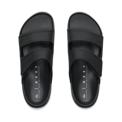 REEF MEN'S OASIS ADAPT SLIDE SANDALS - BLACK - TOP VIEW