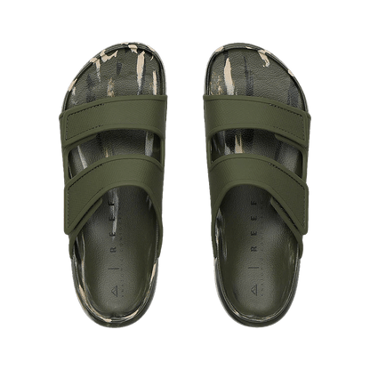 REEF MEN'S OASIS ADAPT SLIDE SANDALS - CAMP MARBLE - TOP VIEW