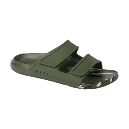REEF MEN'S OASIS ADAPT SLIDE SANDALS - CAMP MARBLE - SIDE VIEW